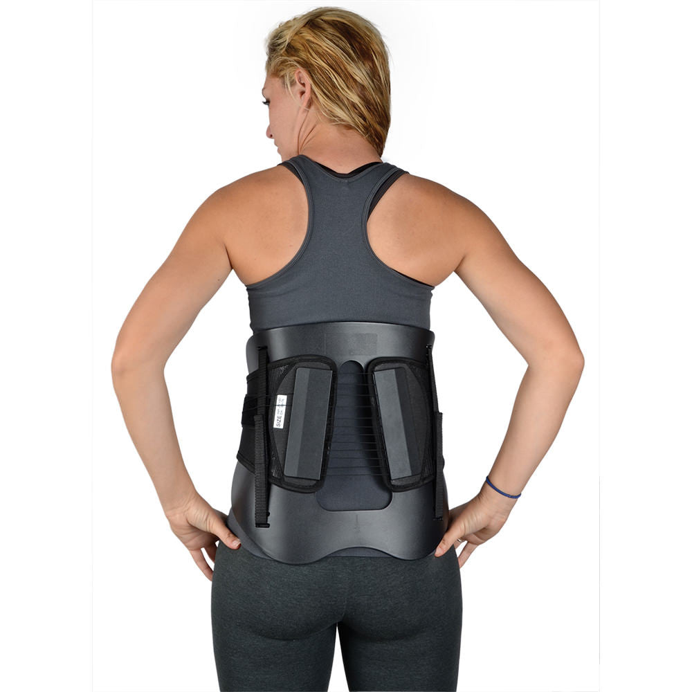 TRI-MOD BRACE WITH LOW PROFILE CHAIRBACK BLACK SMALL 25"-30"